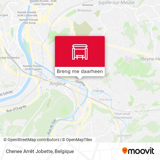 Chenee Arrêt Jobette kaart