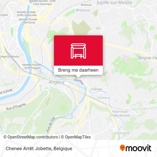 Chenee Arrêt Jobette kaart