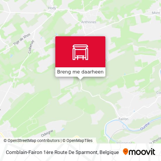 Comblain-Fairon 1ère Route De Sparmont kaart