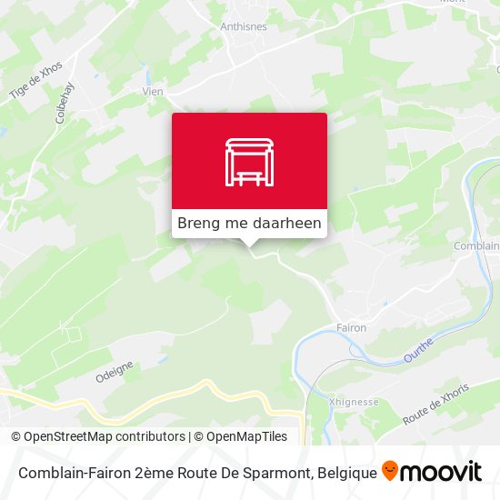 Comblain-Fairon 2ème Route De Sparmont kaart