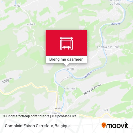 Comblain-Fairon Carrefour kaart