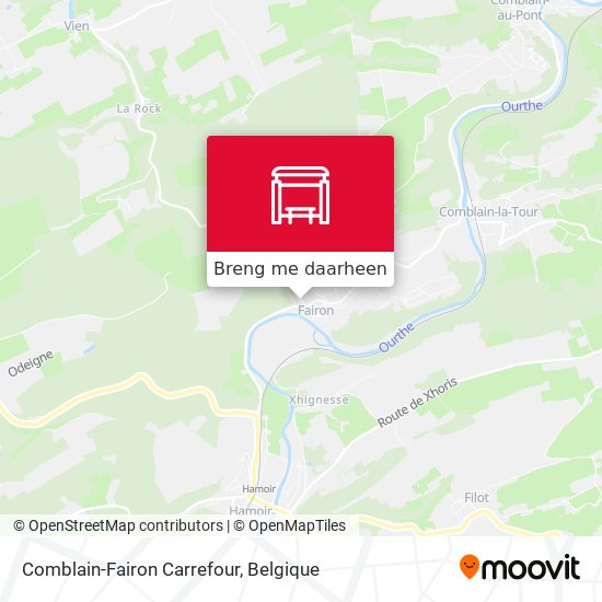 Comblain-Fairon Carrefour kaart