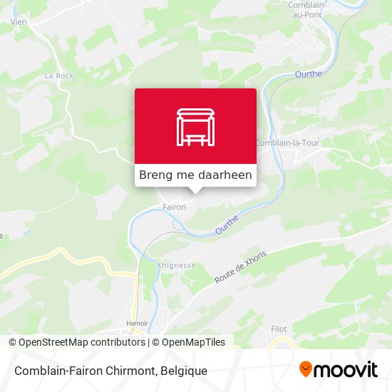 Comblain-Fairon Chirmont kaart