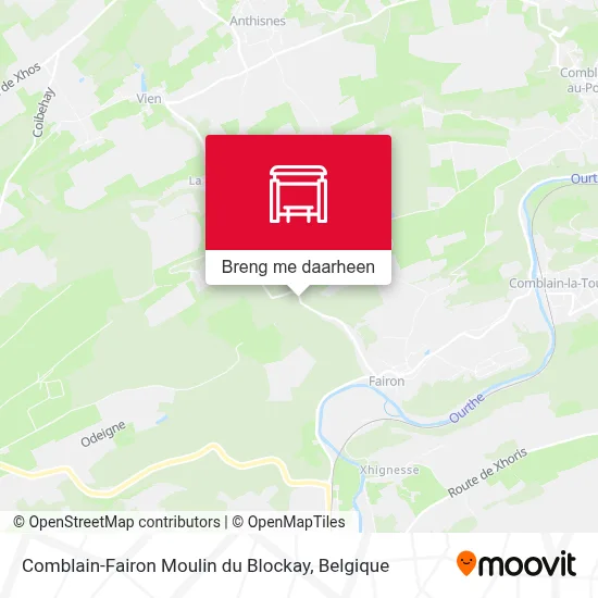 Comblain-Fairon Moulin du Blockay kaart