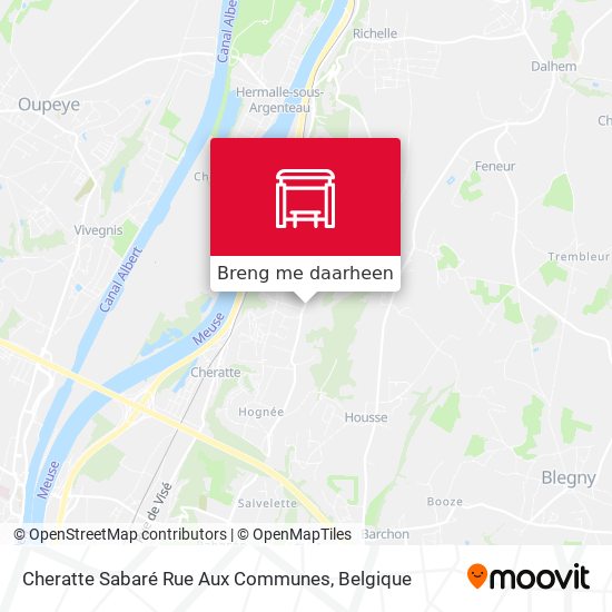 Cheratte Sabaré Rue Aux Communes kaart
