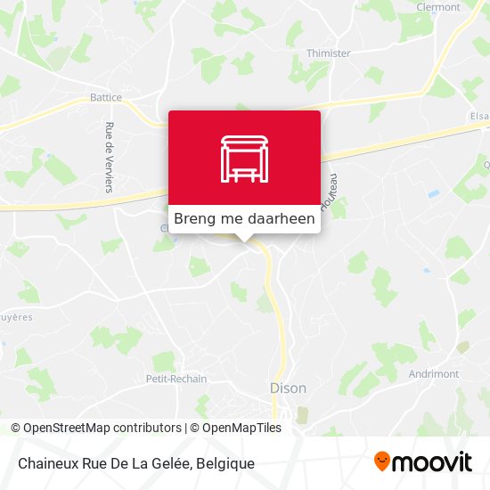 Chaineux Rue De La Gelée kaart