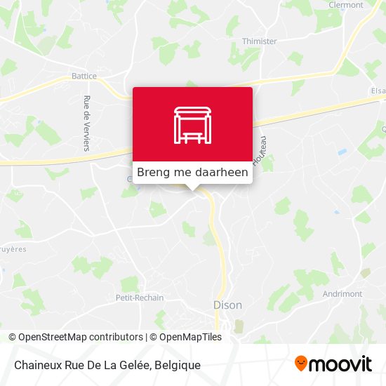 Chaineux Rue De La Gelée kaart