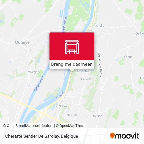 Cheratte Sentier De Sarolay kaart