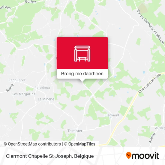 Clermont Chapelle St-Joseph kaart