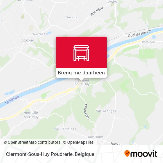 Clermont-Sous-Huy Poudrerie kaart