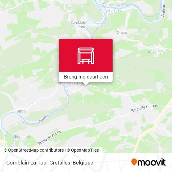 Comblain-La-Tour Crétalles kaart