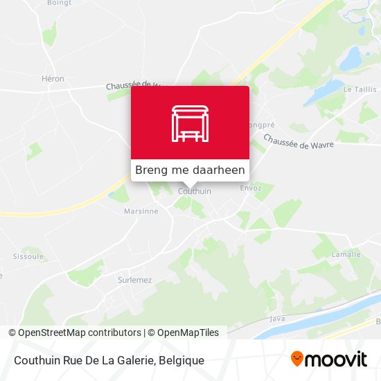 Couthuin Rue De La Galerie kaart