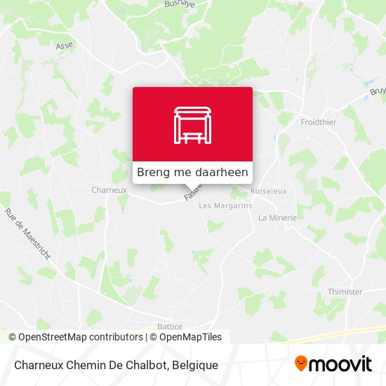 Charneux Chemin De Chalbot kaart