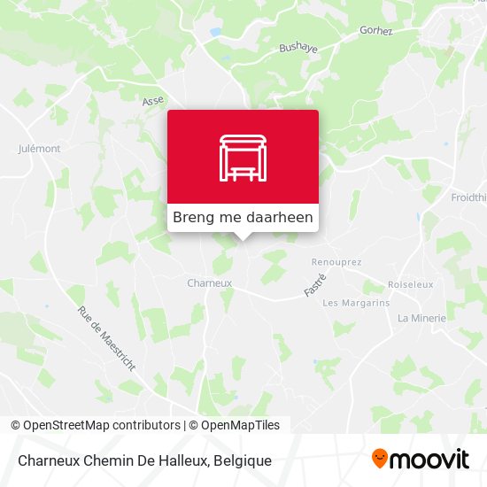 Charneux Chemin De Halleux kaart