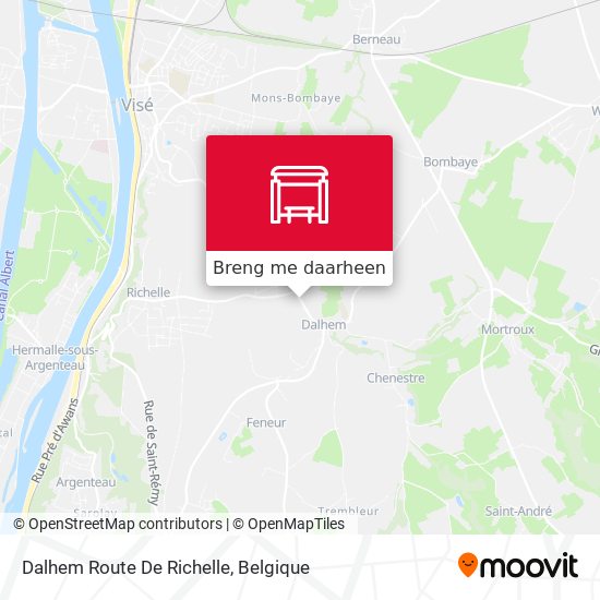 Dalhem Route De Richelle kaart