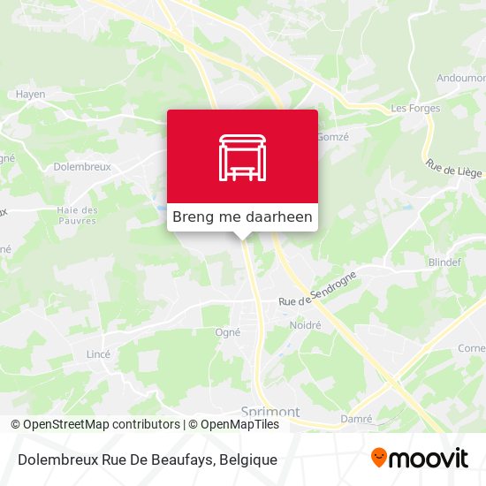 Dolembreux Rue De Beaufays kaart