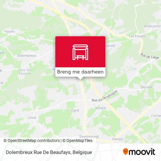 Dolembreux Rue De Beaufays kaart
