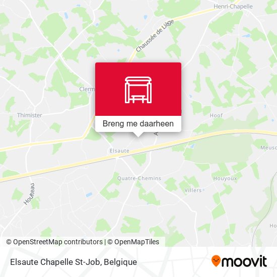 Elsaute Chapelle St-Job kaart