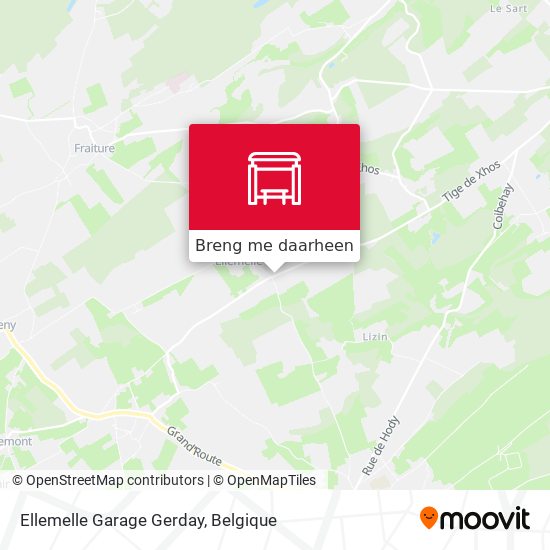 Ellemelle Garage Gerday kaart