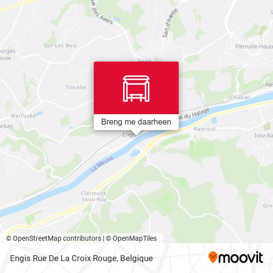 Engis Rue De La Croix Rouge kaart