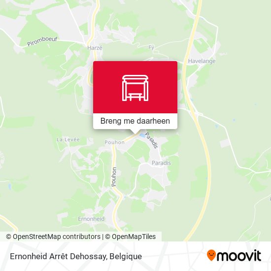 Ernonheid Arrêt Dehossay kaart