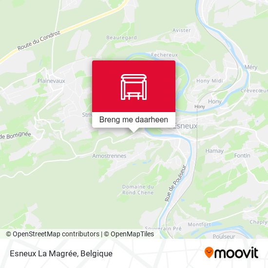 Esneux La Magrée kaart