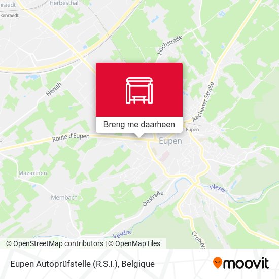 Eupen Autoprüfstelle (R.S.I.) kaart