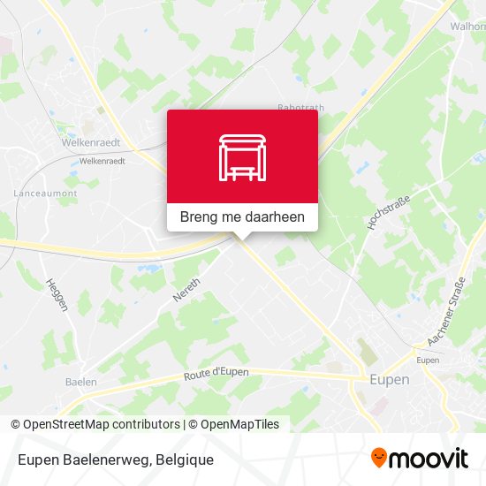 Eupen Baelenerweg kaart