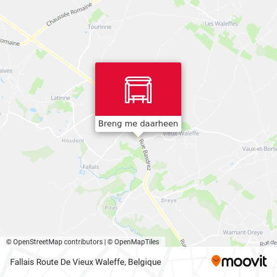 Fallais Route De Vieux Waleffe kaart