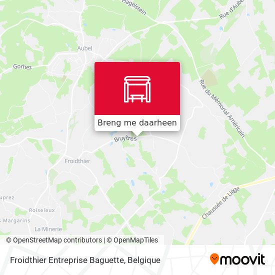Froidthier Entreprise Baguette kaart
