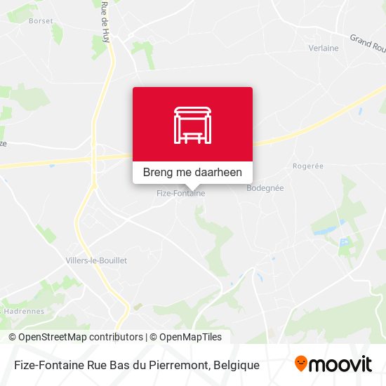 Fize-Fontaine Rue Bas du Pierremont kaart