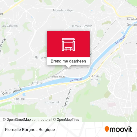 Flemalle Borgnet kaart