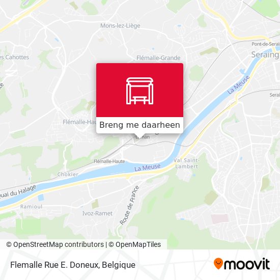 Flemalle Rue E. Doneux kaart