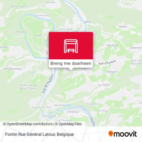 Fontin Rue Général Latour kaart