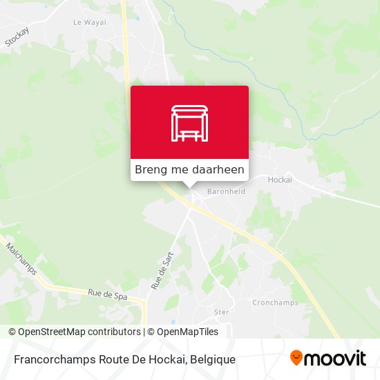 Francorchamps Route De Hockai kaart