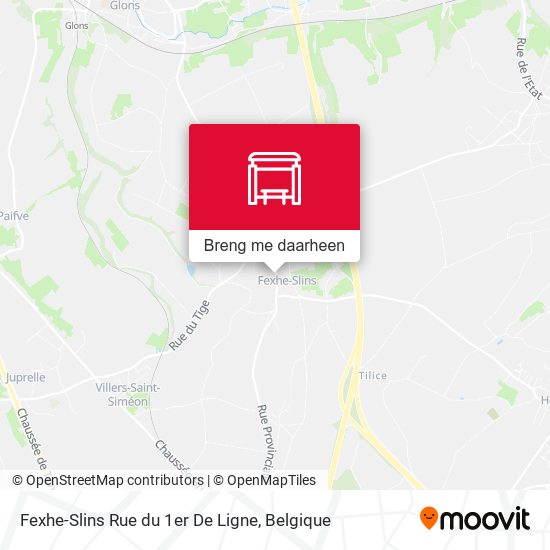 Fexhe-Slins Rue du 1er De Ligne kaart
