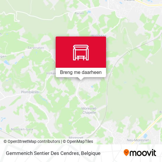 Gemmenich Sentier Des Cendres kaart