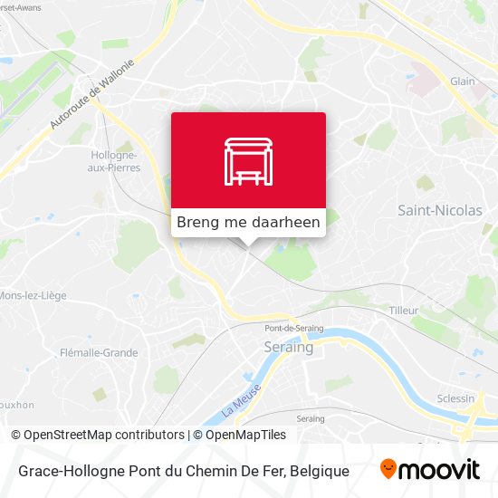 Grace-Hollogne Pont du Chemin De Fer kaart