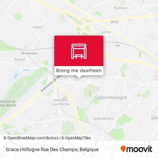 Grace-Hollogne Rue Des Champs kaart