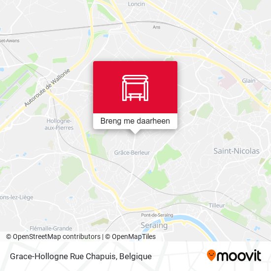 Grace-Hollogne Rue Chapuis kaart