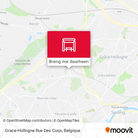 Grace-Hollogne Rue Des Coqs kaart