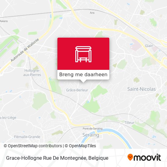 Grace-Hollogne Rue De Montegnée kaart