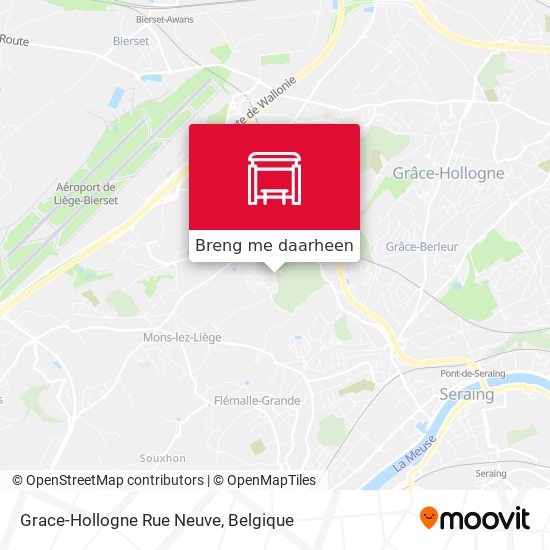 Grace-Hollogne Rue Neuve kaart