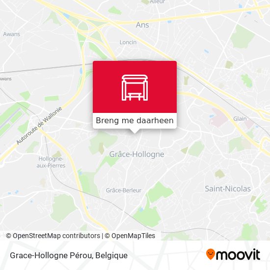 Grace-Hollogne Pérou kaart