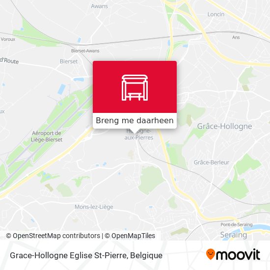 Grace-Hollogne Eglise St-Pierre kaart