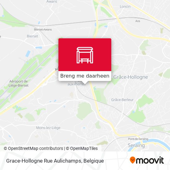 Grace-Hollogne Rue Aulichamps kaart