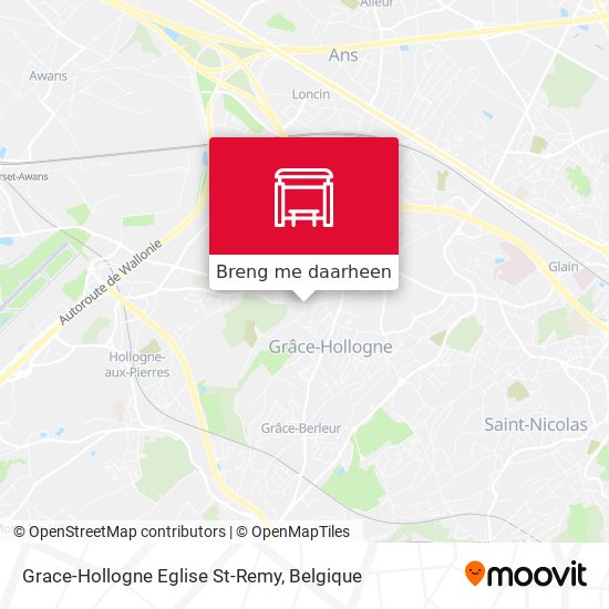 Grace-Hollogne Eglise St-Remy kaart