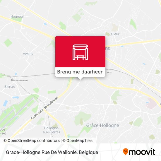 Grace-Hollogne Rue De Wallonie kaart