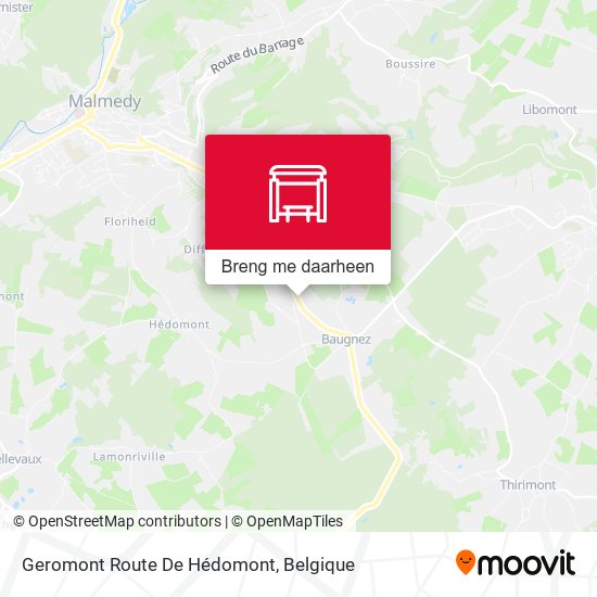 Geromont Route De Hédomont kaart