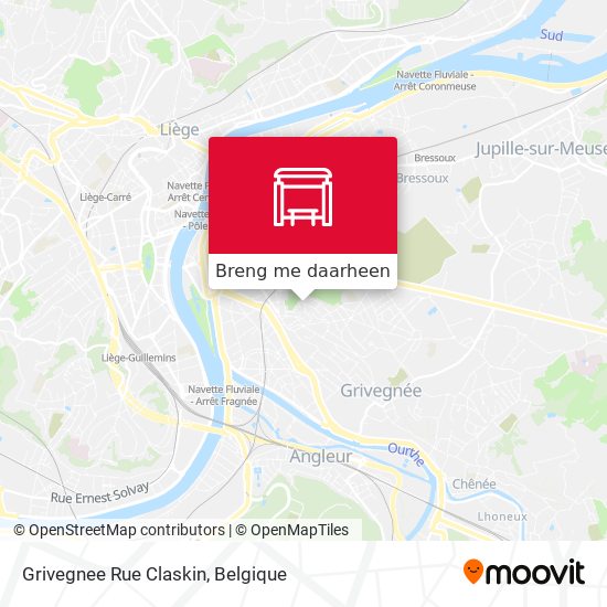 Grivegnee Rue Claskin kaart